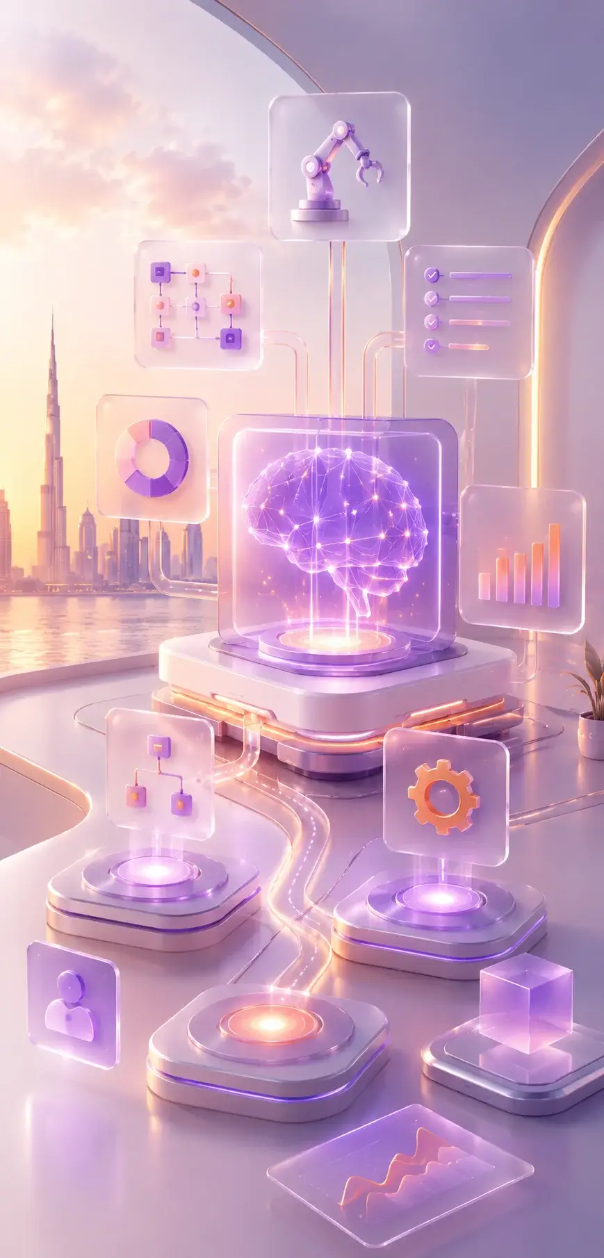 AI development services for business automation, lead workflows and intelligent assistants in Dubai