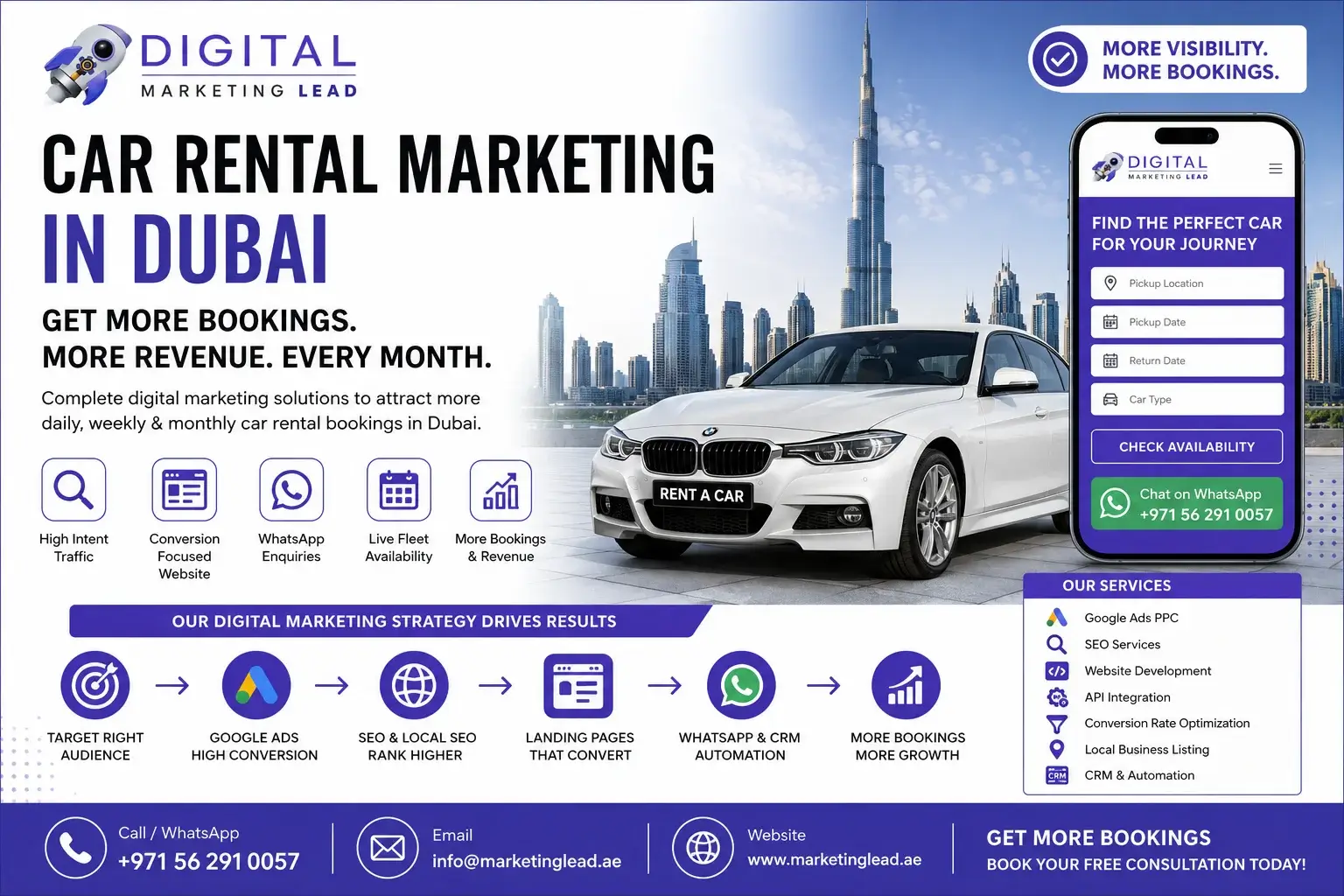 Car Rental Marketing in Dubai: Get More Bookings from Google and WhatsApp